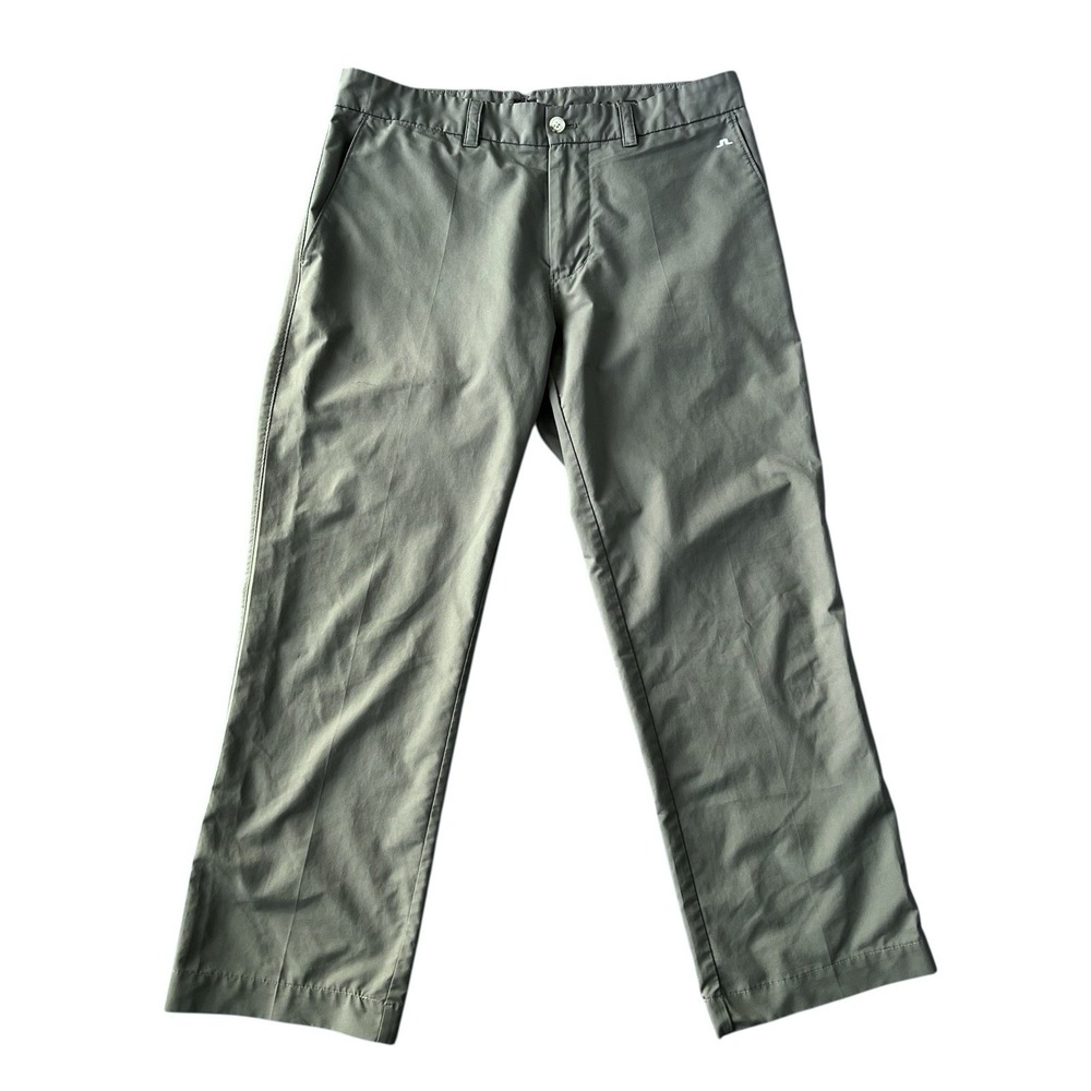 J. Lindeberg Elof Pants 30x34 Mens Green Golf Trousers Stretch Slim Fit